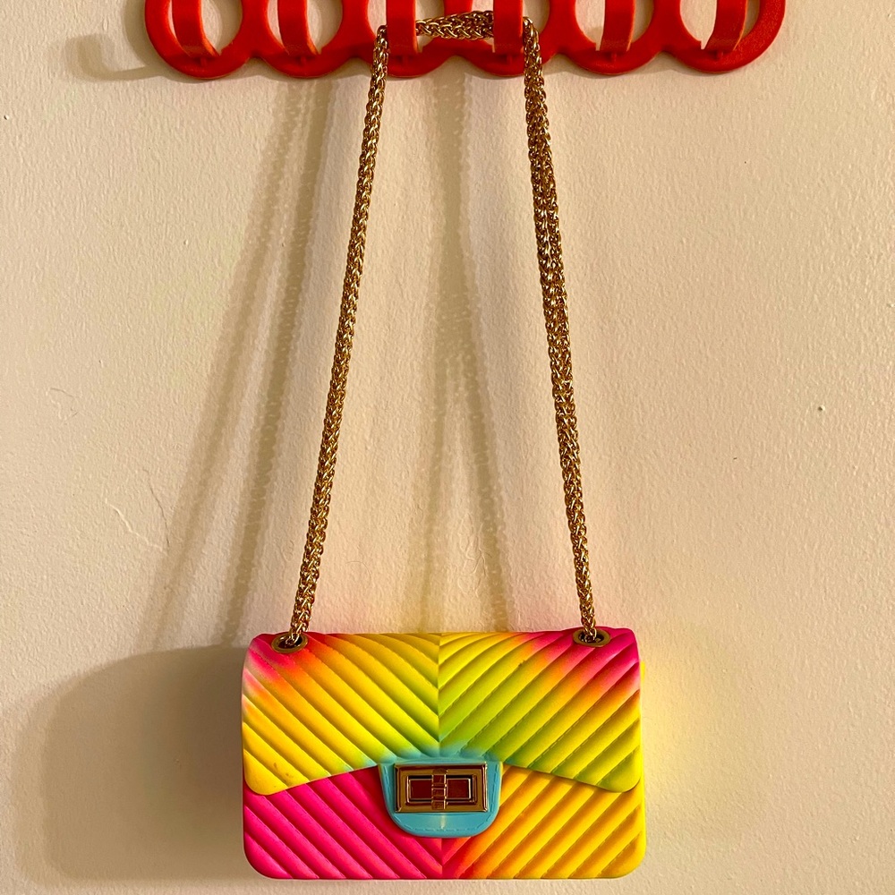 Woman’s multicolor mini hand bag.